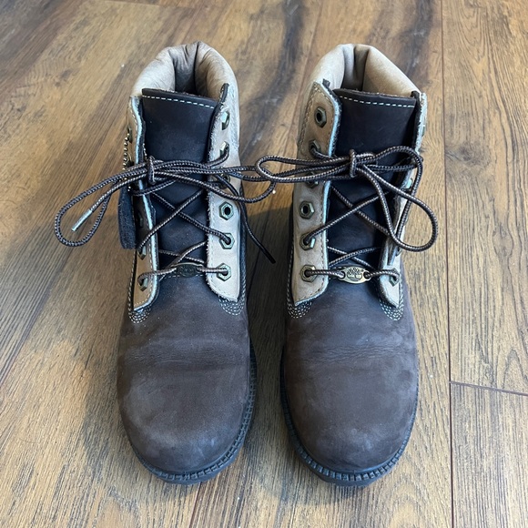 Timberland Two Tone Brown Waterproof Boots Size 7M - Picture 2 of 16